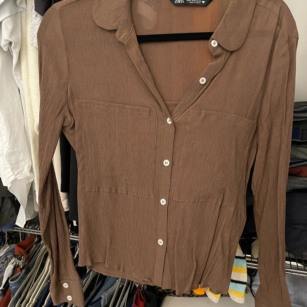 Zara brown blouse